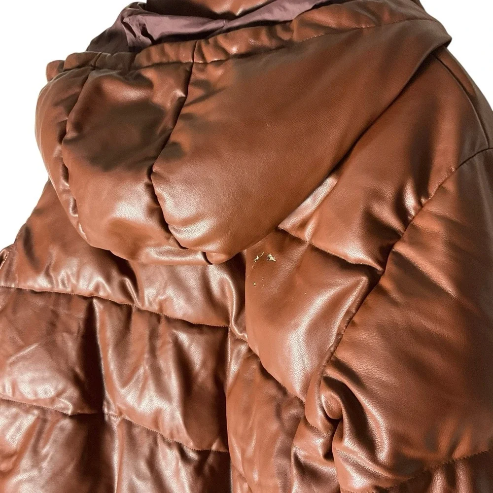 OOF Wear Faux Leather Puffer‎ Jacket